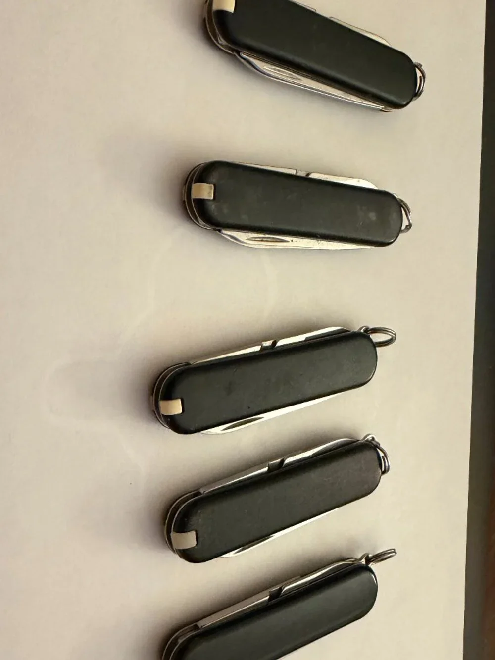 Lot of (5) Black Victorinox 58mm SAK